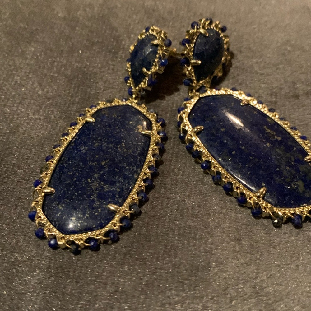 K Kendra Scott blue Parsons earrings.